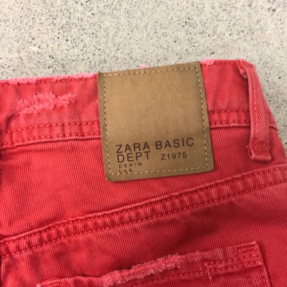 Red Zara skinny jeans size US 0 or Eur 32 - Picture 4 of 5